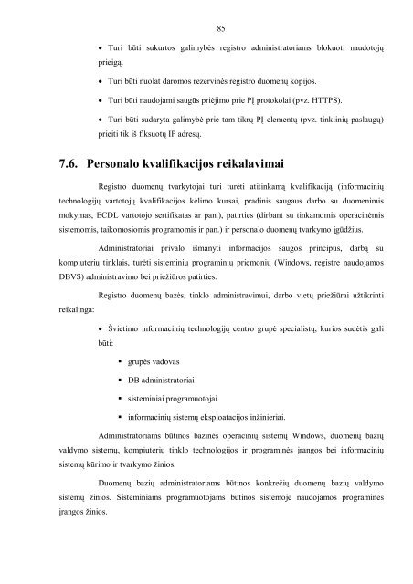 kvalifikacijos tobulinimo programÅ³ ir renginiÅ³ registro specifikacija