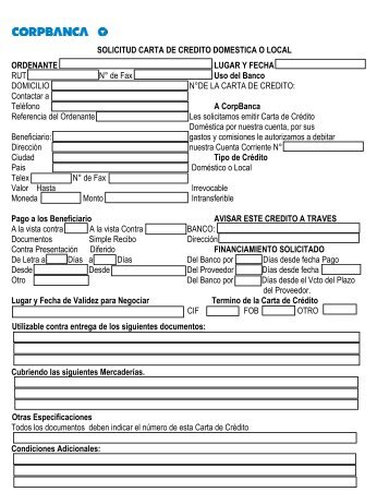 Solicitud-Apertura Carta Credito - BAC