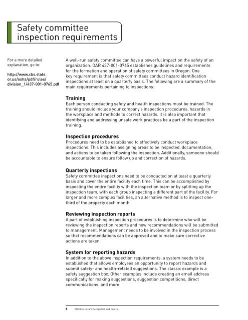 Effective Hazard Recognition and Control - SAIF Corporation