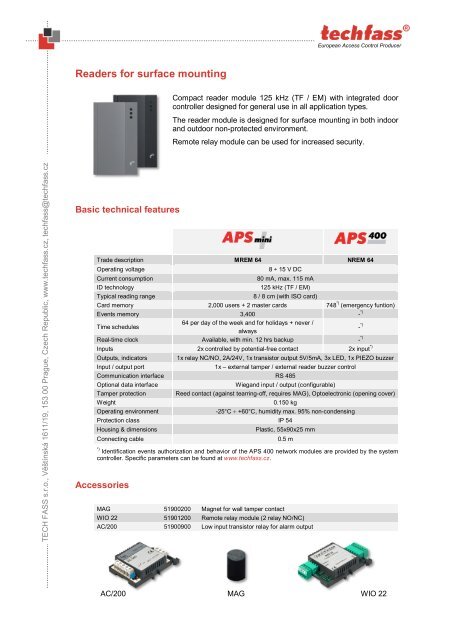 AREM 64 BK-TF leaflet - TECH FASS sro