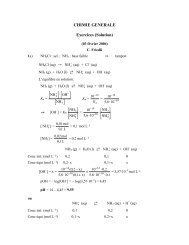 CHIMIE GENERALE Exercices (Solution) - Coaching