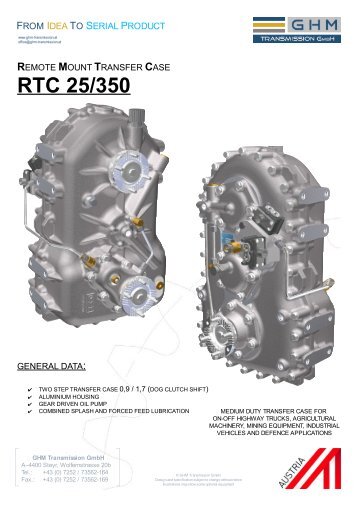 remote mount transfer case rtc 25/350 - GHM Transmission GmbH