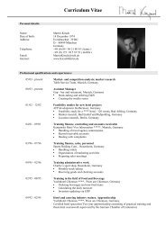 Curriculum Vitae - Martin Kirsch