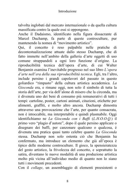 Tesi âArte del Plagio, il Plagiarismo verso una rivalutazione della ...