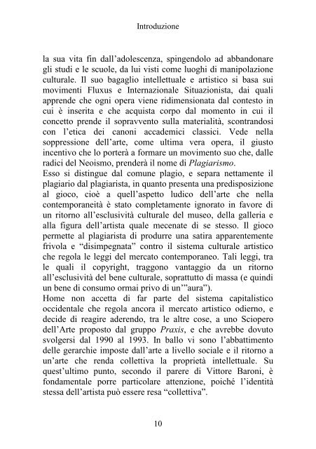 Tesi âArte del Plagio, il Plagiarismo verso una rivalutazione della ...