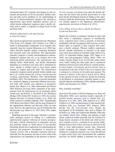 Centrifuge modelling of deformation of a multi-layered sequence ...
