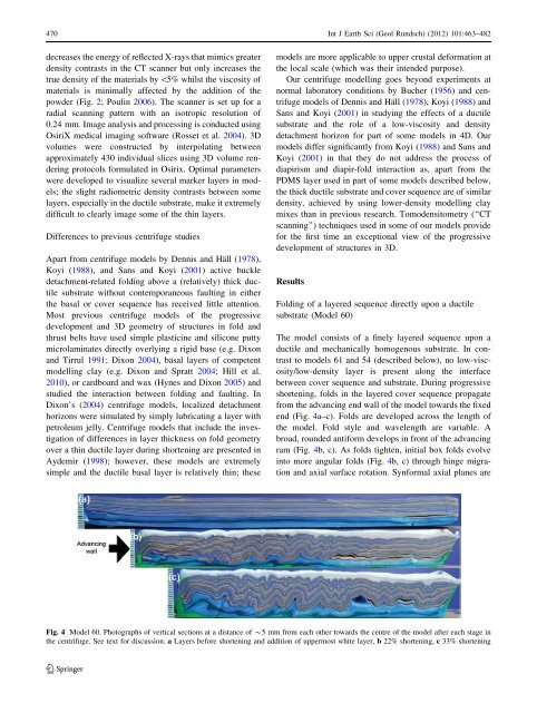 Centrifuge modelling of deformation of a multi-layered sequence ...