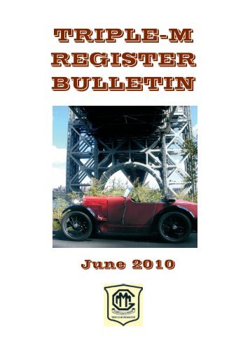 MGApril10 Bulletin no 54 - The Triple-M Register