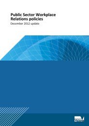 Public Sector Workplace Relations Policies - Department of ...