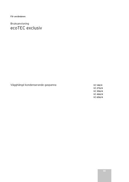 ecoTEC exclusiv - Vaillant