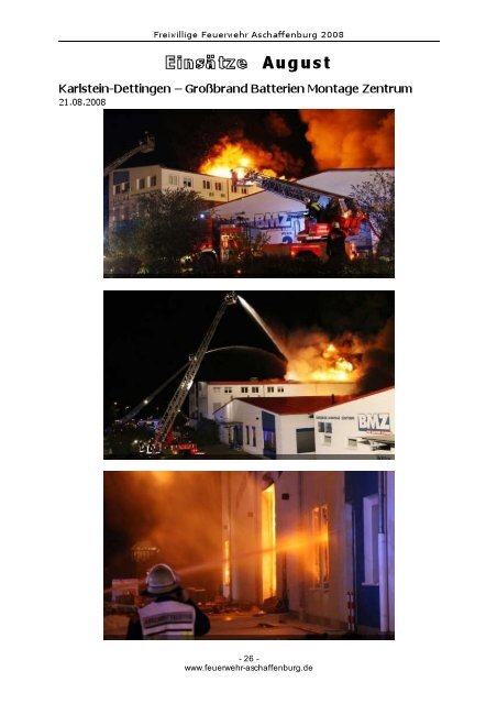 Jahresbericht 2008 - Freiwillige Feuerwehr Aschaffenburg