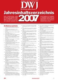 Jahresinhaltsverzeichnis - DWJ