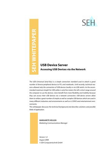 USB Device Server - SEH Technology, Inc.