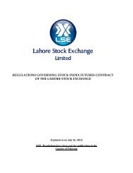 Regulations Governing Stock Index Futures Contract (SIFC)