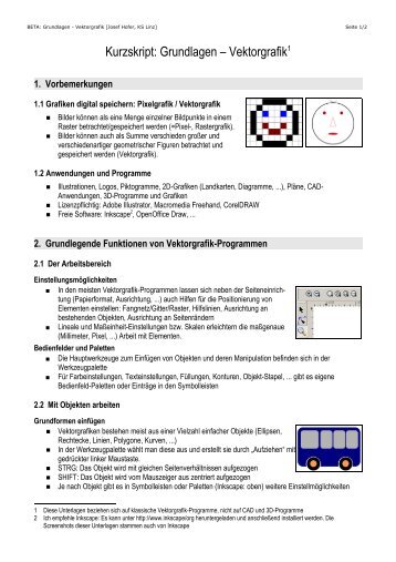 Vektorgrafik Grundlagen