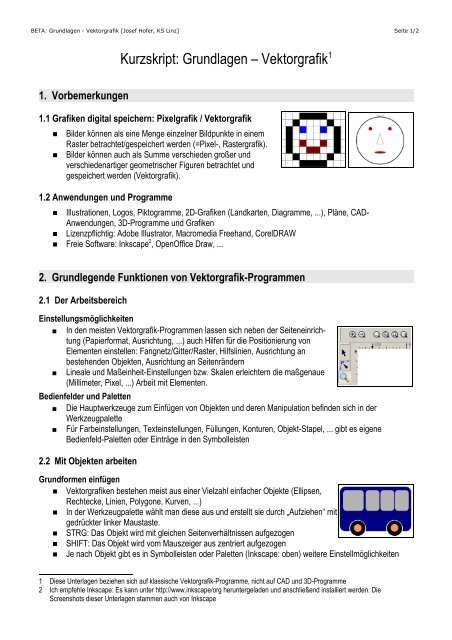 Vektorgrafik Grundlagen