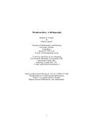 Metaheuristics: A bibliography - AUB- Olayan school of Business