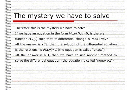 The Murder Mystery Method to Solve Exact Differential Equations