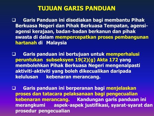 Inisiatif 7 : Cadangan Aktiviti Pengecualian Kebenaran Merancang