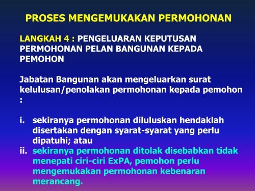 Inisiatif 7 : Cadangan Aktiviti Pengecualian Kebenaran Merancang