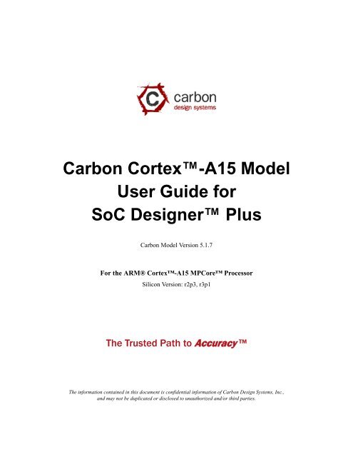 Carbon Cortex-A15 Model User Guide for SoC Designer