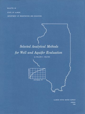 Selected Analytical Methods for Well and Aquifer Evaluation