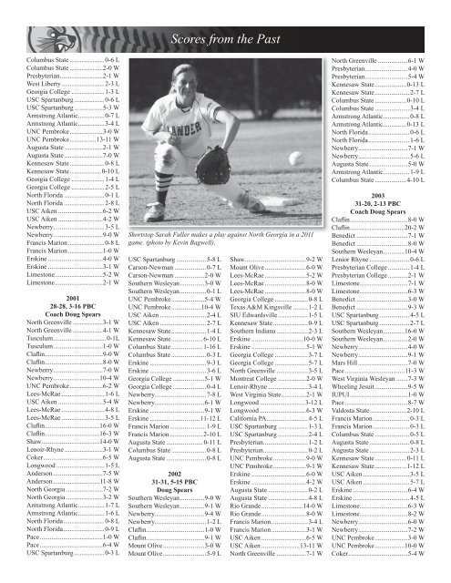 Scores from the Past - Lander University