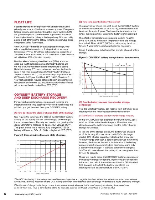 Technical Manual - ODYSSEY Batteries