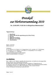 Protokoll der Herbstversammlung 2010 als PDF