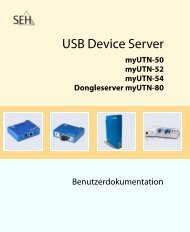 myUTN Benutzerdokumentation - SEH Computertechnik GmbH