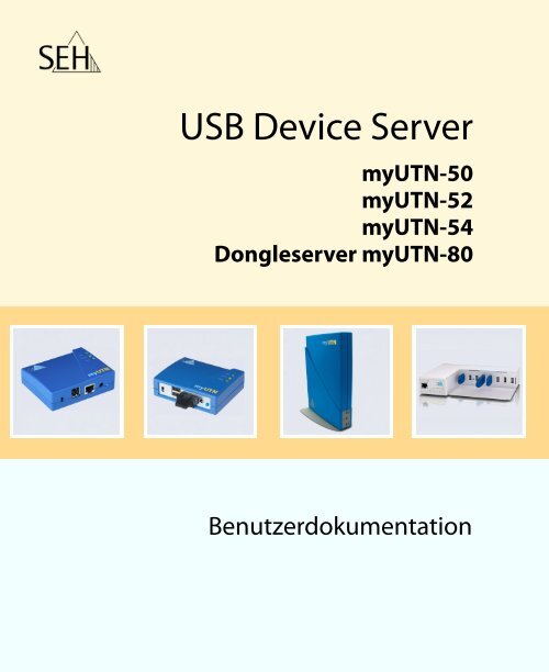 myUTN Benutzerdokumentation - SEH Computertechnik GmbH