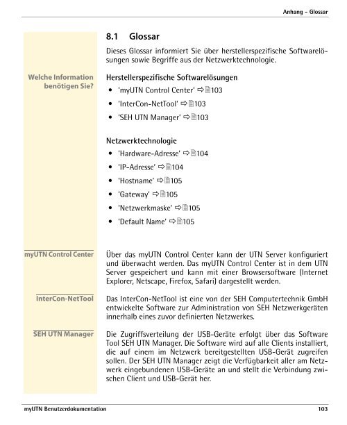 myUTN Benutzerdokumentation - SEH Computertechnik GmbH