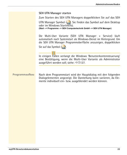 myUTN Benutzerdokumentation - SEH Computertechnik GmbH