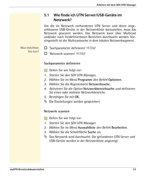 myUTN Benutzerdokumentation - SEH Computertechnik GmbH