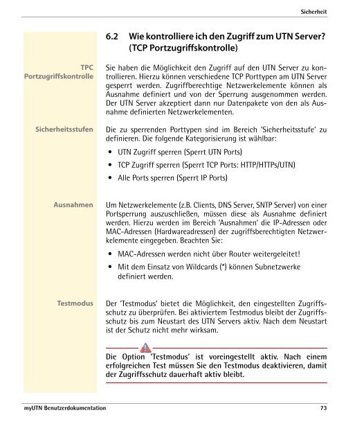 myUTN Benutzerdokumentation - SEH Computertechnik GmbH