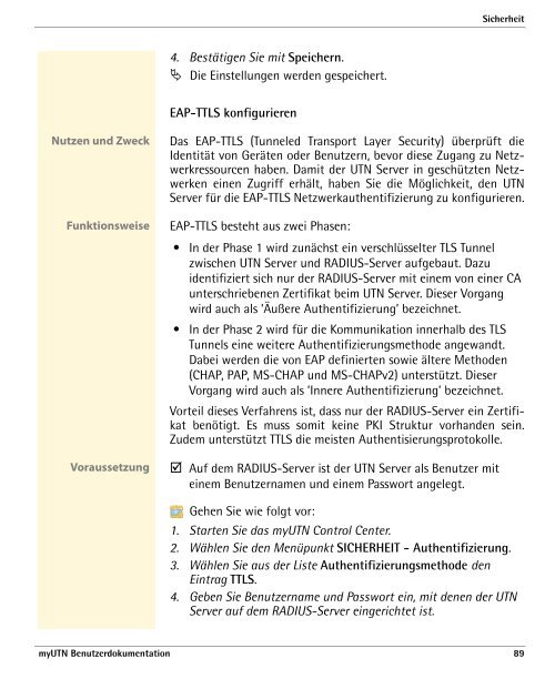 myUTN Benutzerdokumentation - SEH Computertechnik GmbH