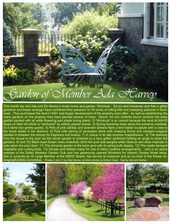 Ada Harvey Garden of the Month - Garden Club of Virginia