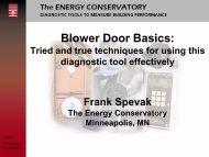 Blower Door Basics: - The Energy Conservatory