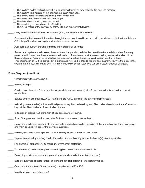 Electrical Plan Review Submittal Guide / Checklist - City of Bellevue