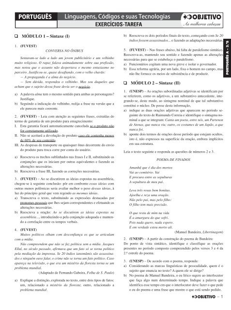 52- Passe as frases para a forma negativa e complete a tradução das mesmas;  a) I read magazines. (To 