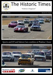 The Historic Times - Historic Racing South Africa