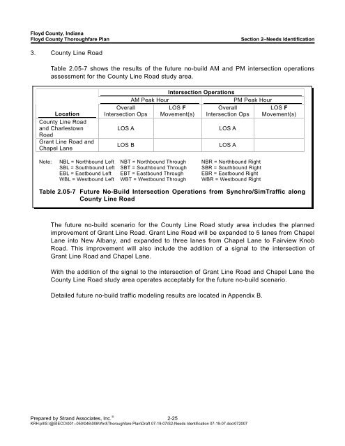 Floyd County Thoroughfare Plan - Floyd County Indiana - State of ...