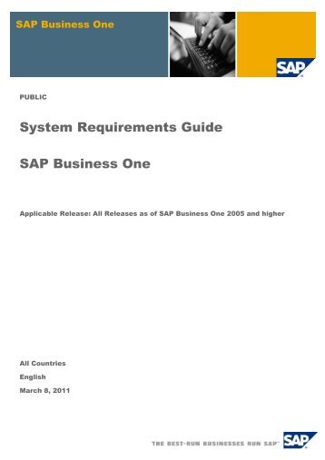 System Requirements Guide for SAP Business One - Boyum IT ...