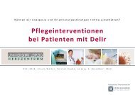 Pflegeinterventionen bei Patienten mit Delir - Die DIVI