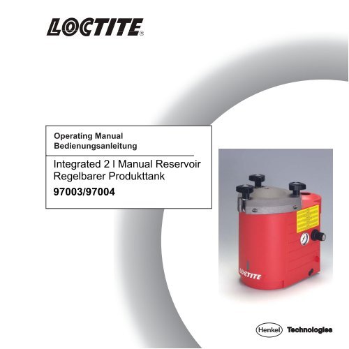 Integrated 2 l Manual Reservoir Regelbarer Produkttank ... - Henkel