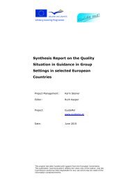 Synthesis Report on the Quality Situation in Guidance in Group ...