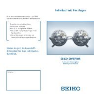 Individuell wie Ihre Augen SEIKO SUPERIOR