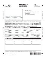 CVS Caremark Mail Service Order Form - PacificSource