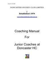 Coaching Manual for Junior Coaches at DHC - Doncaster Hockey ...