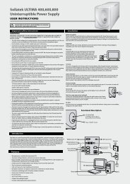 UPS Ultima 400, 600, 800 Manual 07 - Sollatek